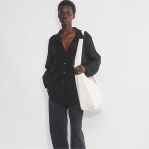 NWT BABATON Aritzia - Babaton Access Satin Bag - Matte Pearl